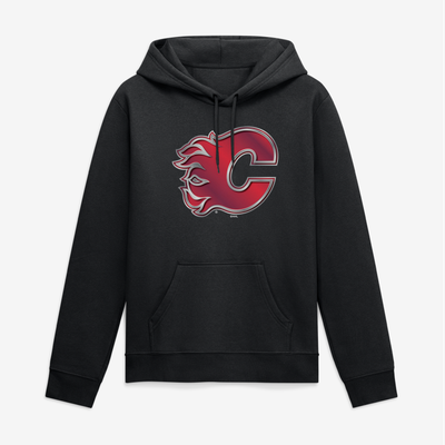 Calgary Flames Big & Tall Forged Mascot Hoodie - Black