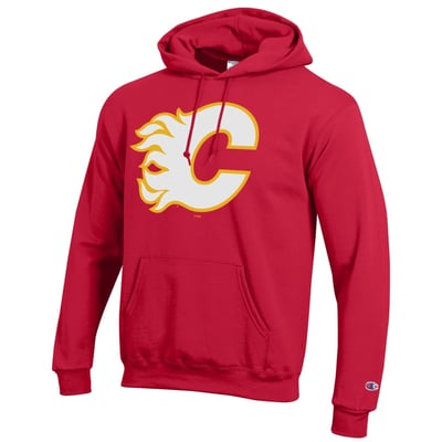 Calgary Flames Champion Primary Logo Pullover Hoodie - Red