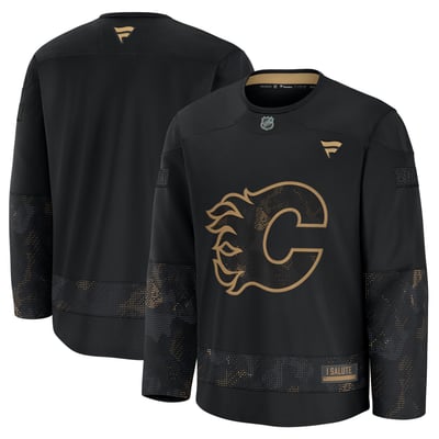  Calgary Flames Fanatics Military Appreciation Practice Jersey - Black