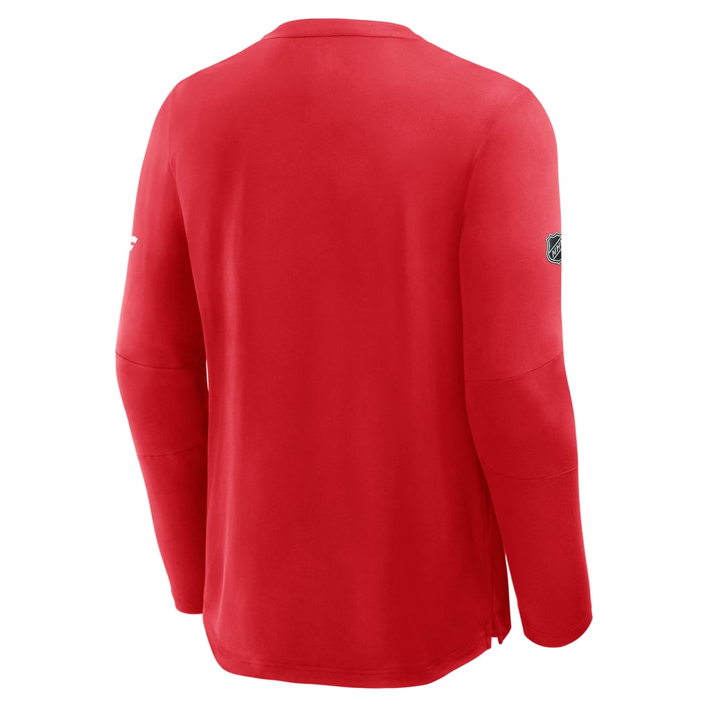 Calgary Flames Fanatics Authentic Pro Rink Tech Long Sleeve T-Shirt - Red