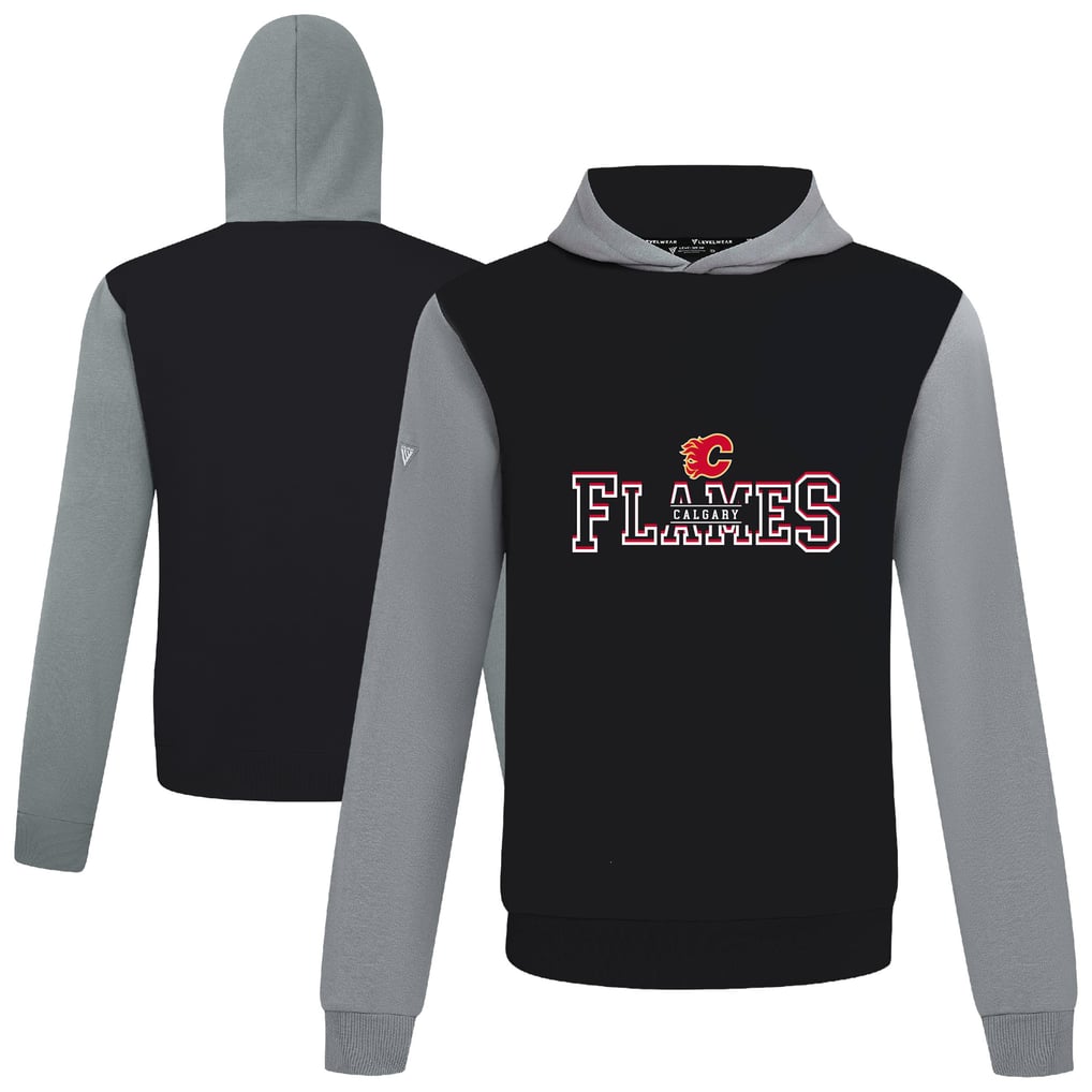  Calgary Flames Levelwear Ultimate Journey Pullover Hoodie - Black/Gray
