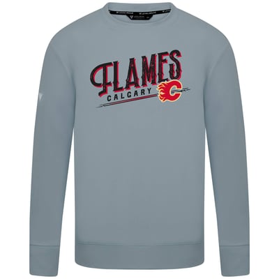  Calgary Flames Levelwear Mandate Longtimer Crew Sweatshirt - Gray