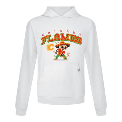 Calgary Flames Levelwear DOTD Sugar Skull Relay Hooded T-Shirt - White
