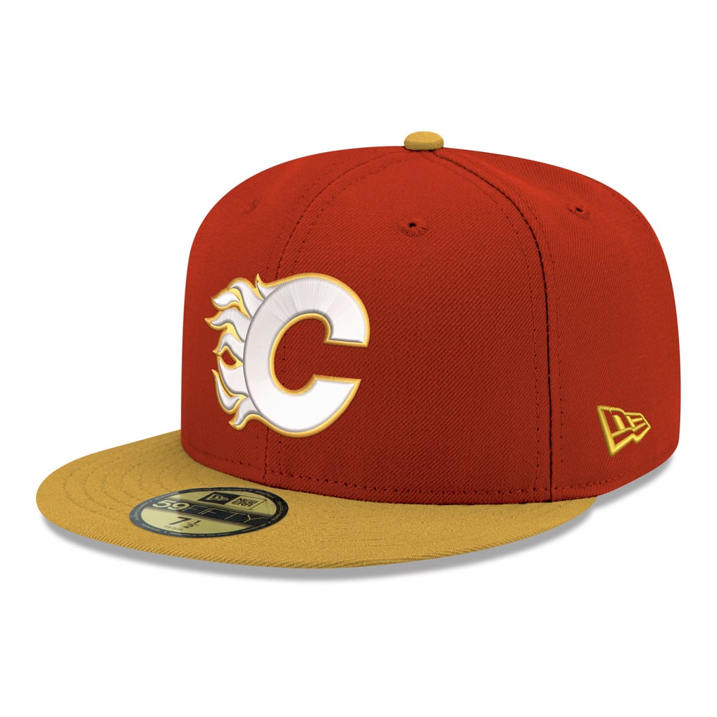  Calgary Flames New Era Core Logo Two-Tone 59FIFTY Fitted Hat - Red