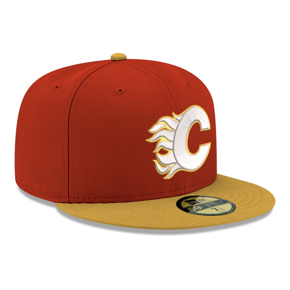  Calgary Flames New Era Core Logo Two-Tone 59FIFTY Fitted Hat - Red