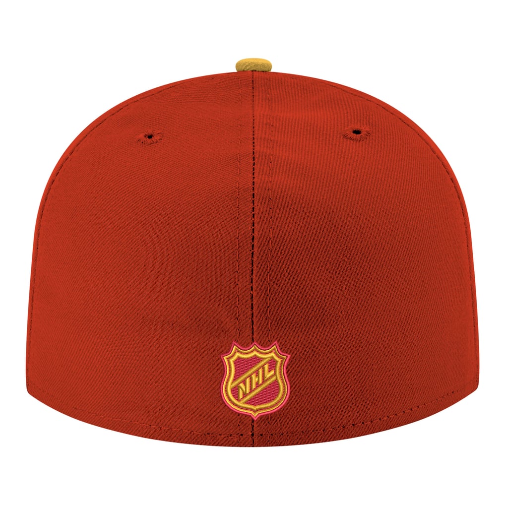  Calgary Flames New Era Core Logo Two-Tone 59FIFTY Fitted Hat - Red
