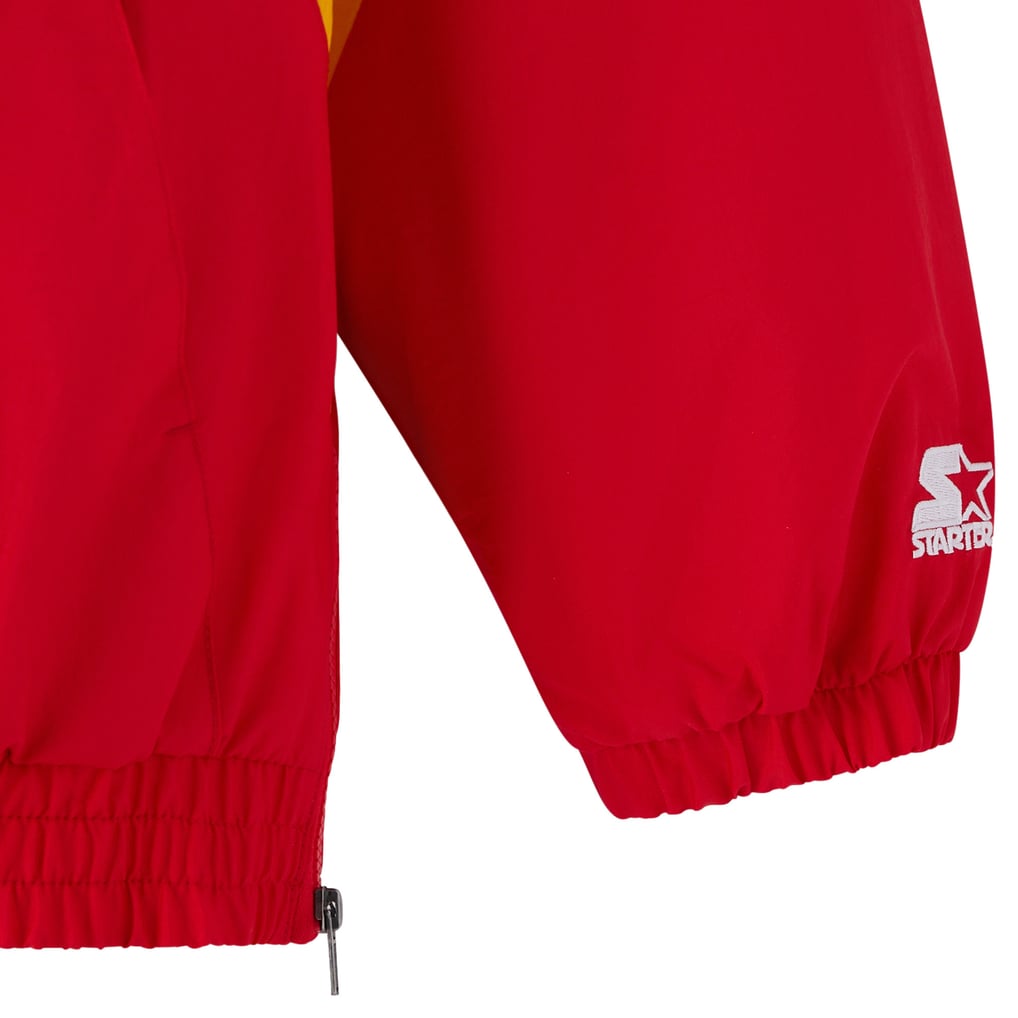  Calgary Flames OVO x Starter Half-Zip Hooded Jacket - Red
