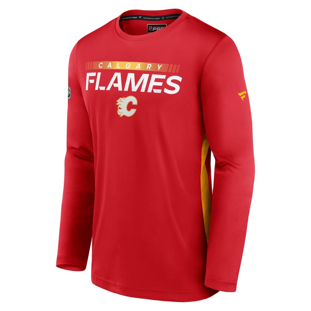 Calgary Flames Fanatics Authentic Pro Rink Performance Long Sleeve T-Shirt - Red