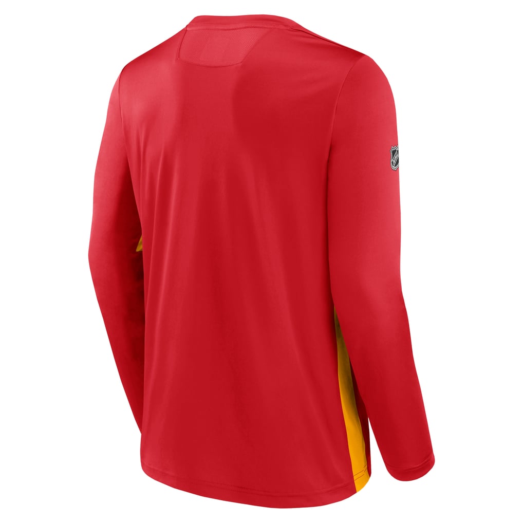Calgary Flames Fanatics Authentic Pro Rink Performance Long Sleeve T-Shirt - Red