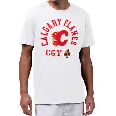 Calgary Flames Starter All-Around Fan T-Shirt - White