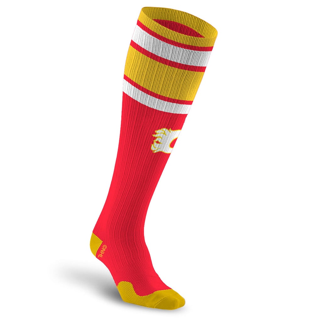 Calgary Flames PRO Compression Unisex  Classic Stripe Over-the-Calf Compression Socks