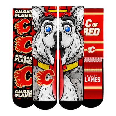  Calgary Flames Rock Em Unisex Fan Favorites Three-Pack Crew Socks Set - Red