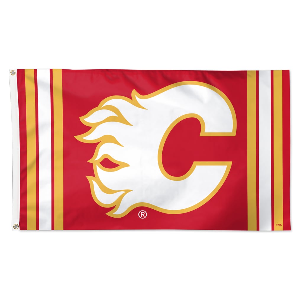 Calgary Flames WinCraft 3' x 5' Logo Stripe Deluxe Single-Sided Flag