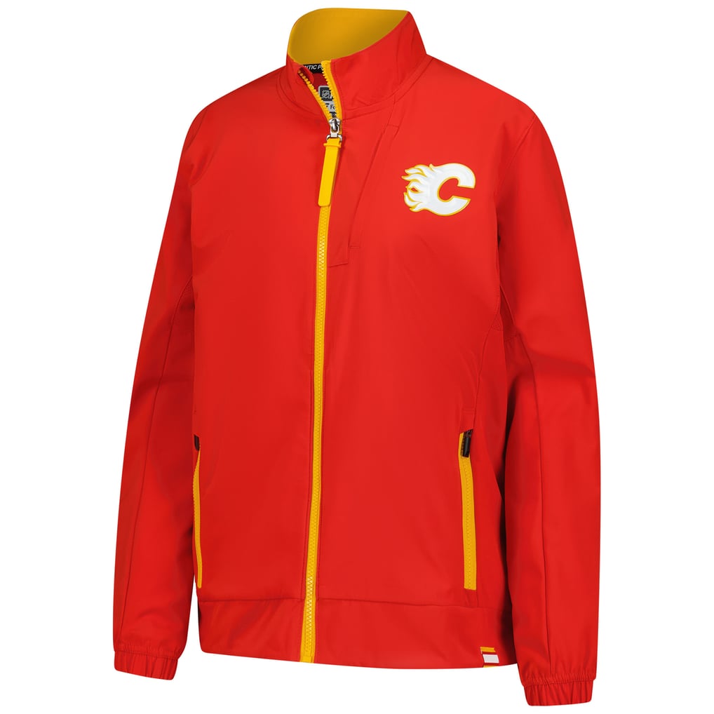 Calgary Flames Fanatics Women's Authentic Pro Rink Coaches Full-Zip Jacket - Red