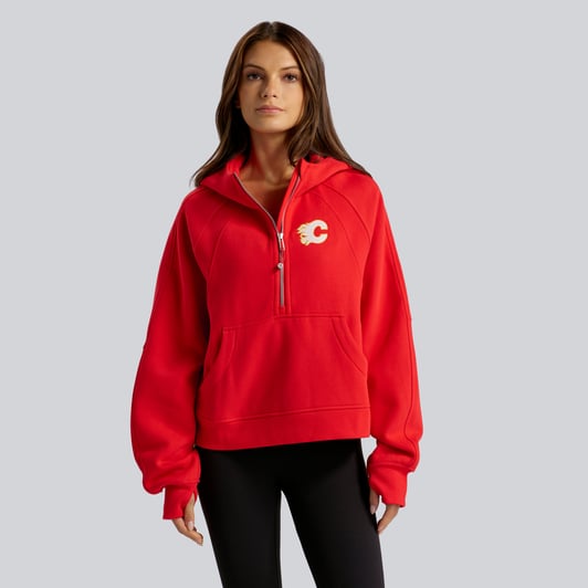 Calgary Flames lululemon Women's Scuba Oversized Half-Zip Hoodie - True Red