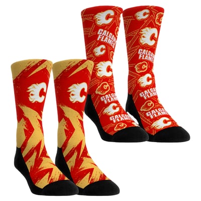  Calgary Flames Rock Em Youth Game Day Two-Pack Crew Socks - Red