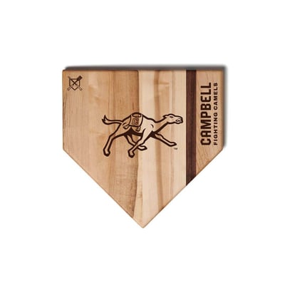 Campbell Fighting Camels Jardine Baseball BBQ 12" x 12" Home Plate Cutting Board