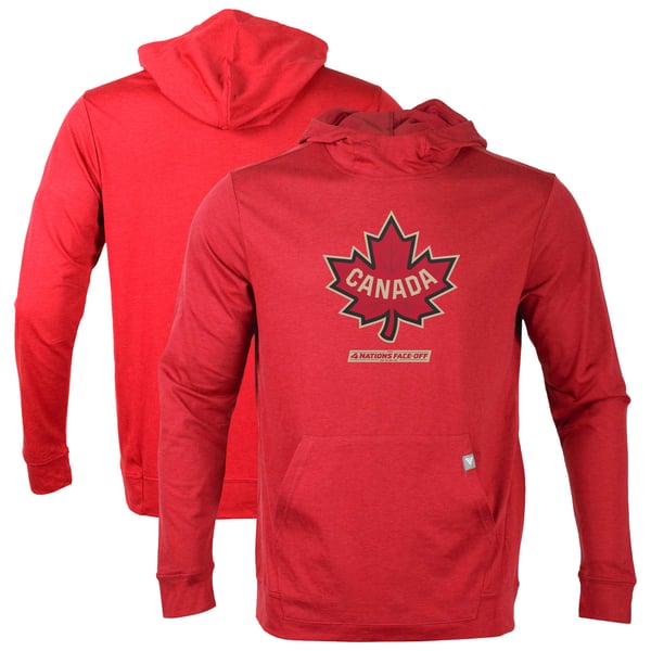 Canada Levelwear 2025 4 Nations Face-Off Thrive Tri-Blend Pullover Hoodie - Red