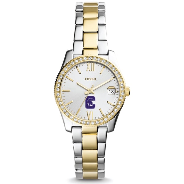 Fossil Two-Tone Gold & Silver Crystal Bezel Watch | NWT | Engraved Back - Mimi Fossil ES5107 Women main image 4