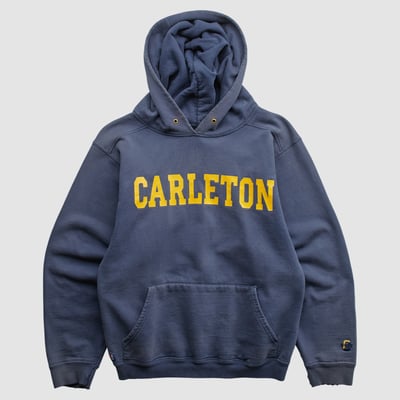 Carleton Knights Cotton Exchange 90s Hooded Pullover Sweatshirt - Navy - XS by Fanatics Real Vintage