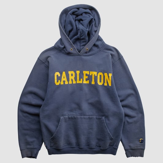 Carleton Knights Cotton Exchange 90s Hooded Pullover Sweatshirt - Navy - XS by Fanatics Real Vintage