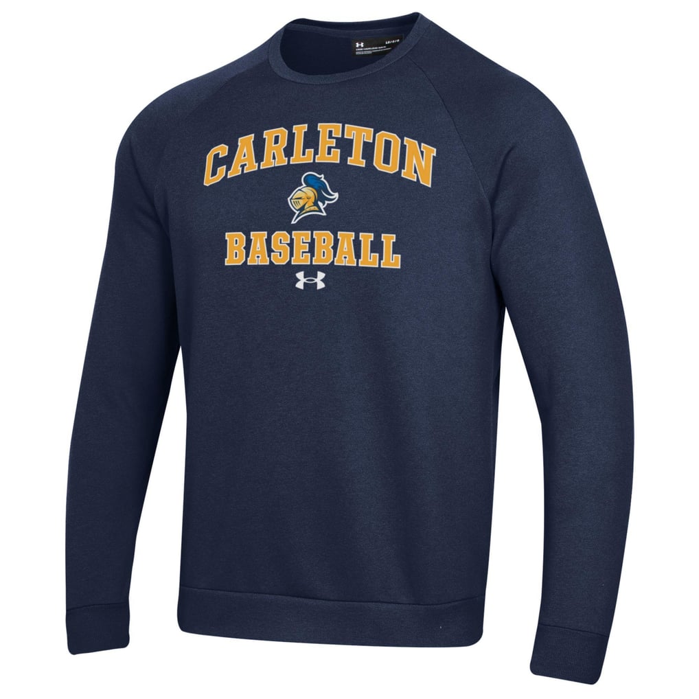  Carleton Knights Under Armour All Day Arch Fleece Baseball Raglan Pullover Sweatshirt - Navy