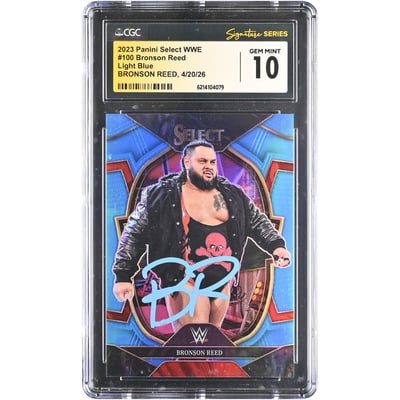 Carmelo Hayes WWE Autographed 2022 Panini Prizm WWE #162 CGC Fanatics Witnessed Authenticated 9/10 Rookie Card
