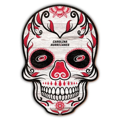 Carolina Hurricanes 12'' Sugar Skull Sign