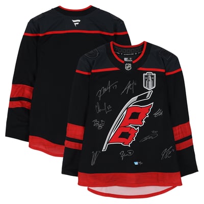 Carolina Hurricanes Autographed Fanatics Authentic 2026 Stanley Cup Champions Black Fanatics Authentic Pro Jersey with Multiple Signatures - Limited Edition of 10