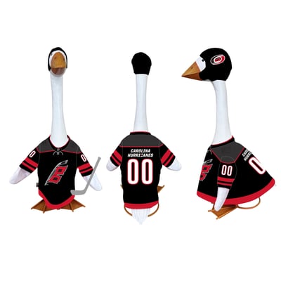 Carolina Hurricanes Gameday Porch Goose Statue & Team Uniform Set