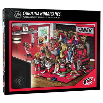 Carolina Hurricanes Purebred Fans 18" x 24" A Real Nailbiter 500-Piece Puzzle