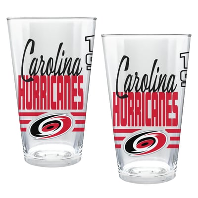 Carolina Hurricanes Two-Piece 16oz. Heritage Pint Glass Set