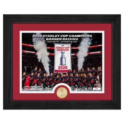 Carolina Hurricanes Highland Mint 2025/26 Stanley Cup Champions Banner Raising Ceremony 13" x 16" Bronze Coin Photo Mint - Limited Edition of 2,026
