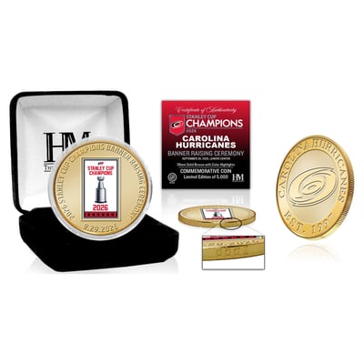 Carolina Hurricanes Highland Mint 2025/26 Stanley Cup Champions Banner Raising Ceremony Bronze Coin - Limited Edition of 5,000