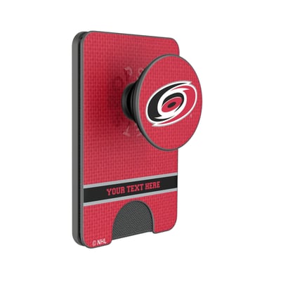 Carolina Hurricanes Keyscaper Personalized Solid PopSockets Magnetic Wallet