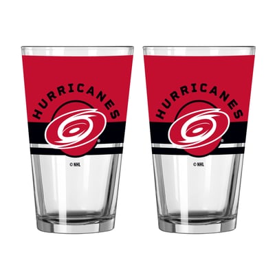 Carolina Hurricanes Logo Brands Two-Piece 16oz. Horizon Pint Glass Set