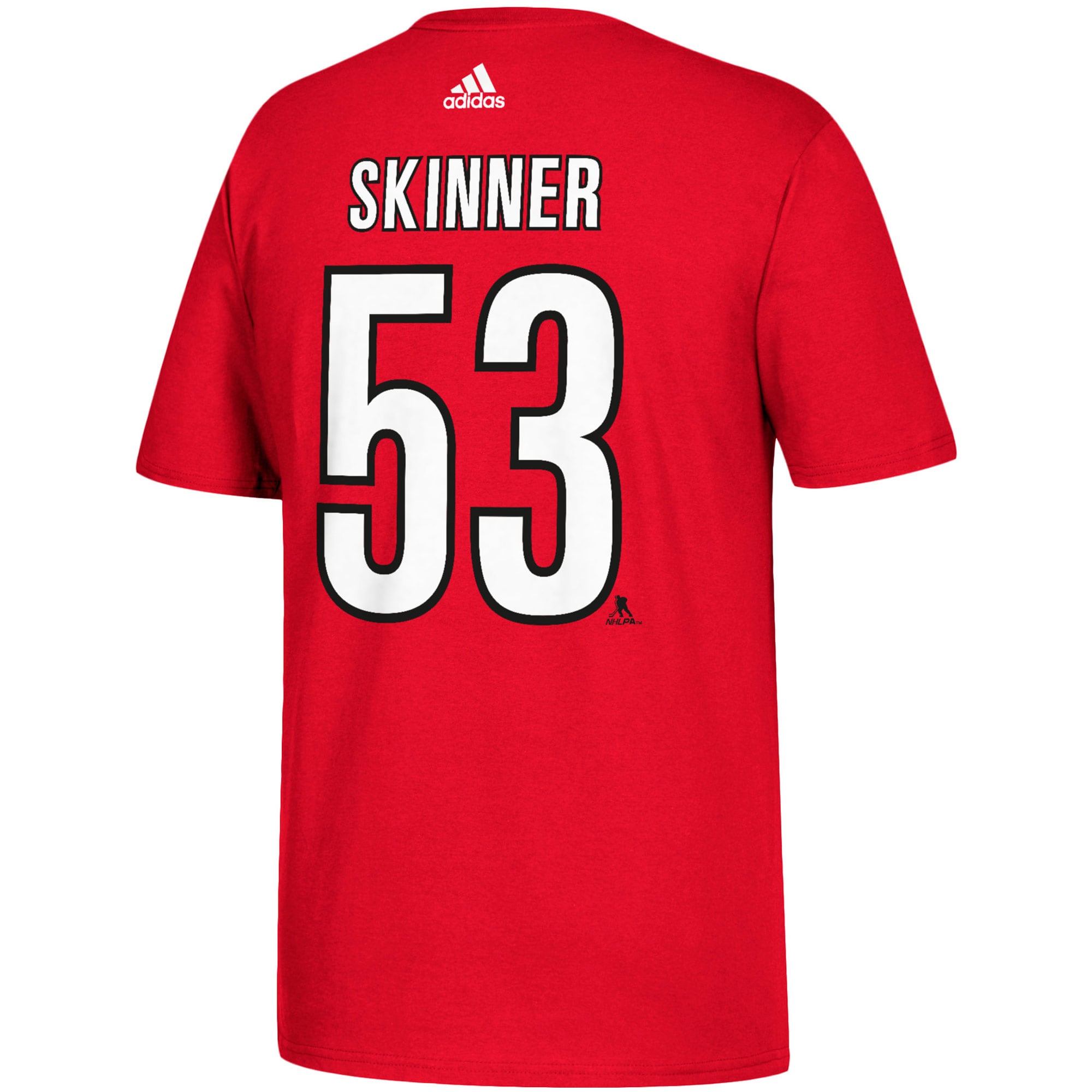 Men's Carolina Hurricanes Jeff Skinner adidas Red Name & Number T