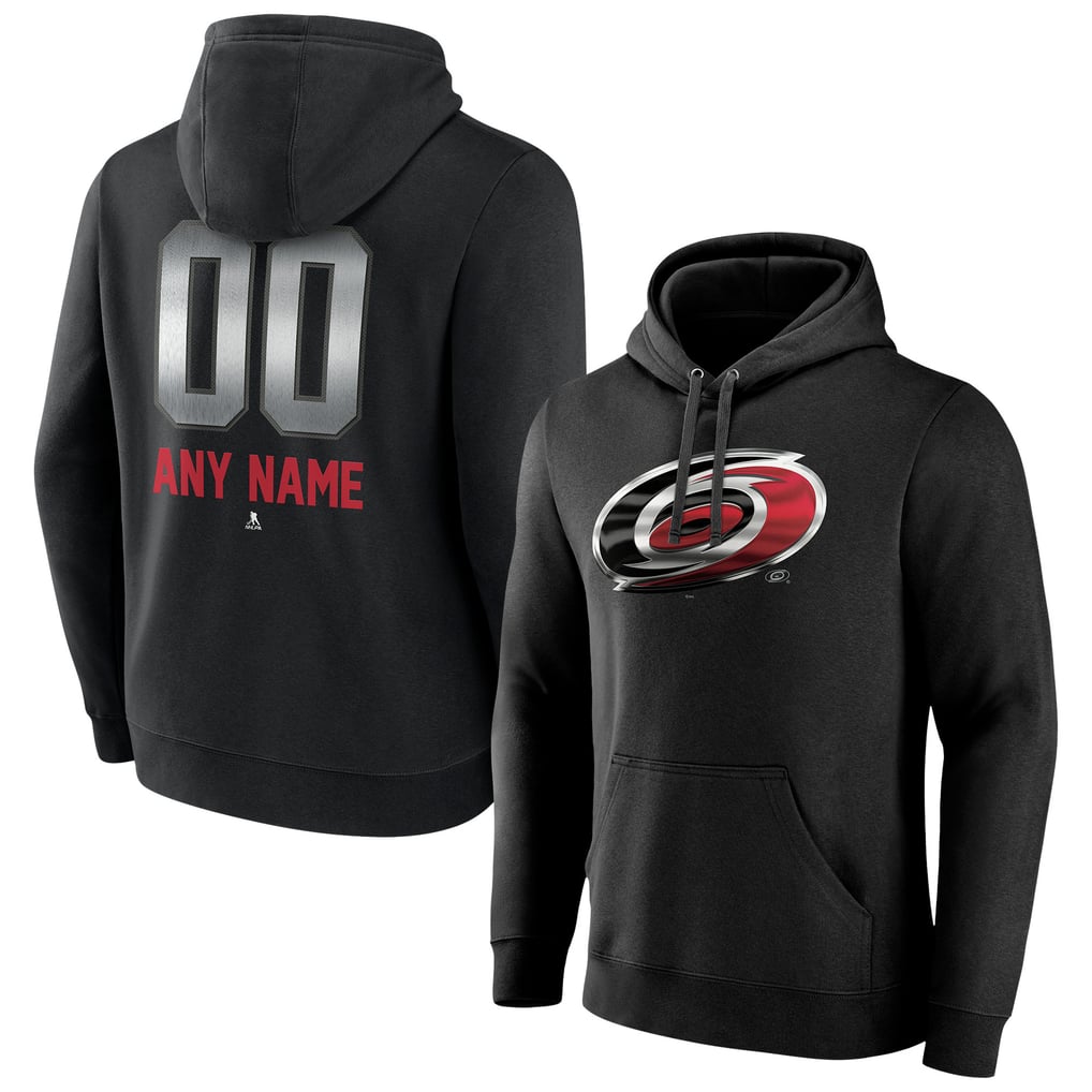 Carolina Hurricanes Personalized Midnight Mascot Logo Pullover Hoodie - Black