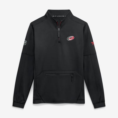 Carolina Hurricanes Fanatics Authentic Pro Rink Fleece Quarter-Zip Pullover - Black