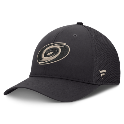 Carolina Hurricanes Fanatics Authentic Pro Road Meshback Stretch Hat - Charcoal