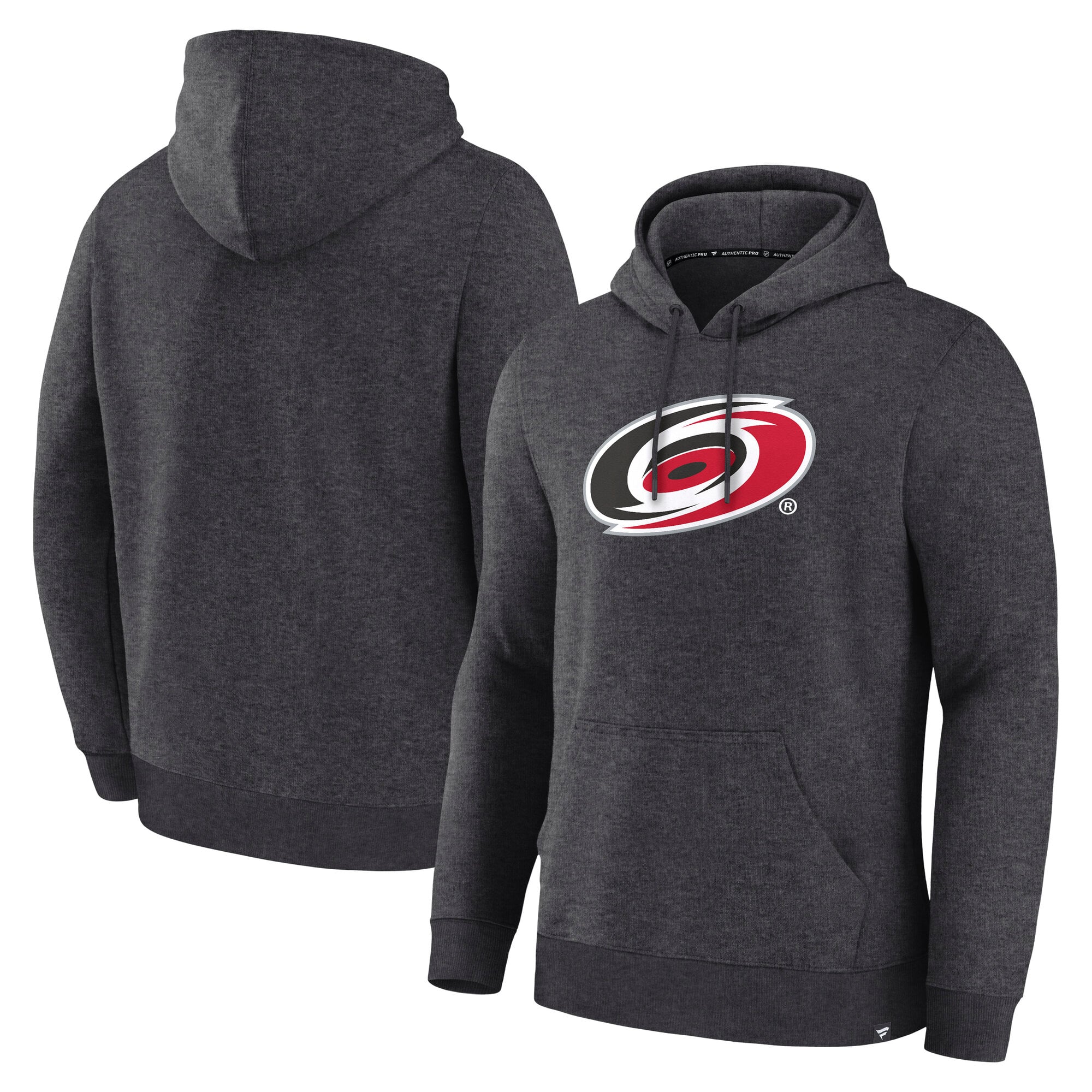 Men's Carolina Hurricanes Fanatics Heather Charcoal Essential Hoodie