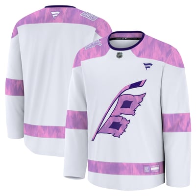  Carolina Hurricanes Fanatics Hockey Fights Cancer Practice Jersey - White