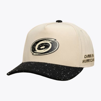 Carolina Hurricanes Mitchell & Ness Cookies & Cream Pro Pinch Snapback Hat - Cream/Black
