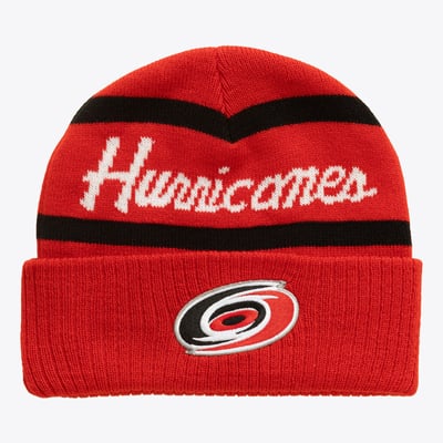 Carolina Hurricanes Mitchell & Ness Head Coach Cuffed Knit Hat - Red