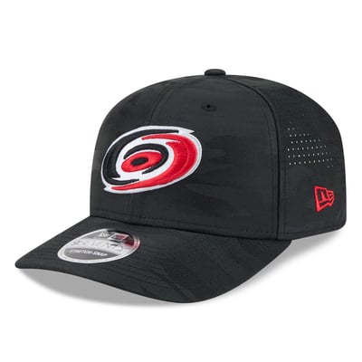 Carolina Hurricanes New Era Camo 9SEVENTY Perforated Adjustable Hat - Black