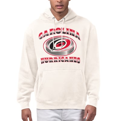  Carolina Hurricanes Starter Face Off Fleece Hoodie - Cream