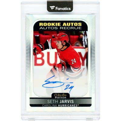 Seth Jarvis Carolina Hurricanes Autographed 2021-22 O-Pee-Chee Platinum Rainbow Rookie Autos #R-SJ Rookie Card