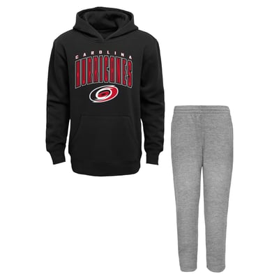 Carolina Hurricanes Outerstuff Toddler Step By Step Hoodie & Pants Set - Black/Gray
