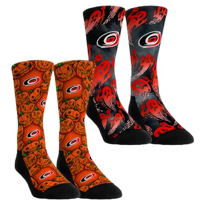  Carolina Hurricanes Rock Em Unisex Halloween Crew Socks 2-Pack Set - Orange