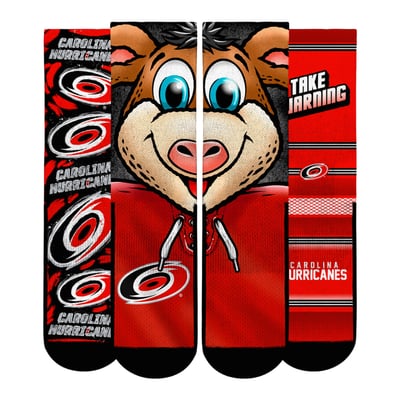 Carolina Hurricanes Rock Em Unisex Fan Favorites Three-Pack Crew Socks Set - Red